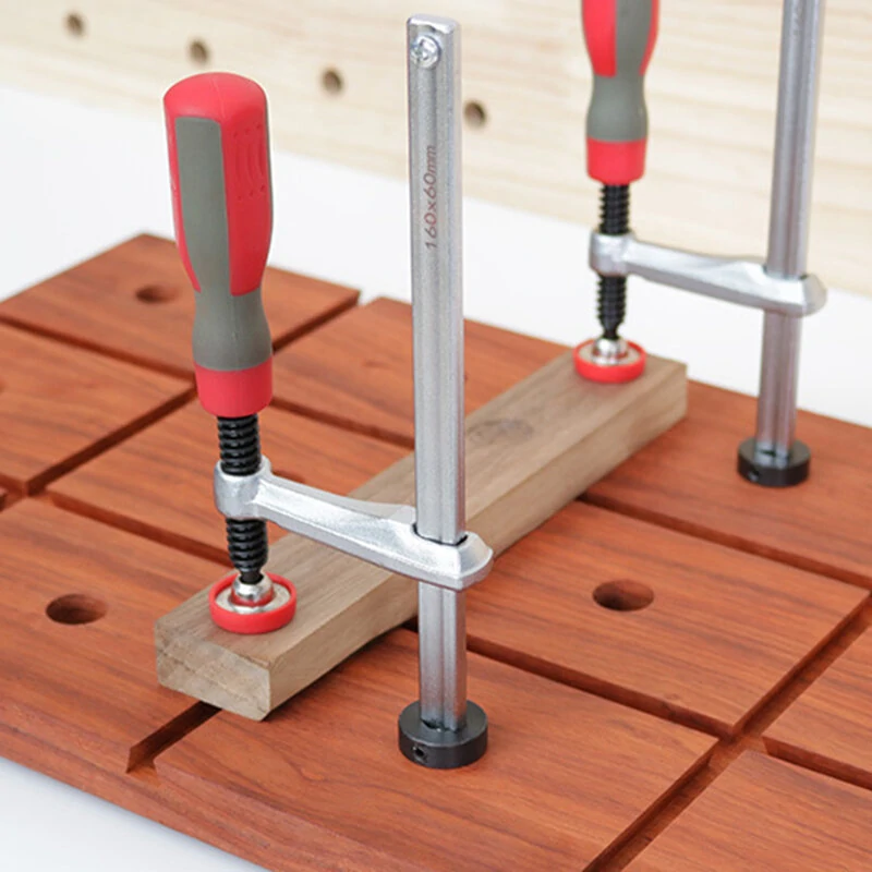 (image for) 19mm/20mm MFT Table Workbench Bench Dog Hold Down Clamps for Carpentry & Cabinetry