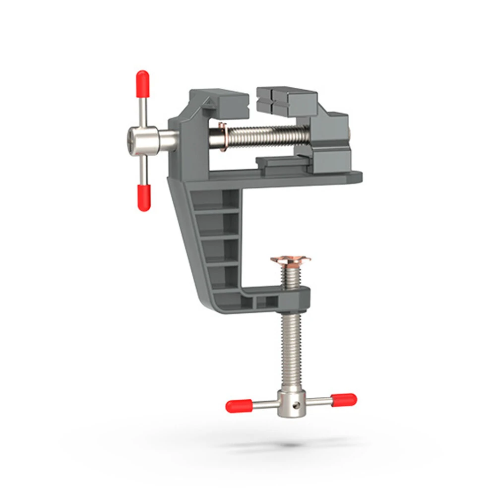 (image for) 1PCS Upgraded Mini Aluminum Alloy Bench Table Clamp-on Vise Clamp Fixed Tool for Woodworking / Metalworking / Cutting Conduit / Drilling