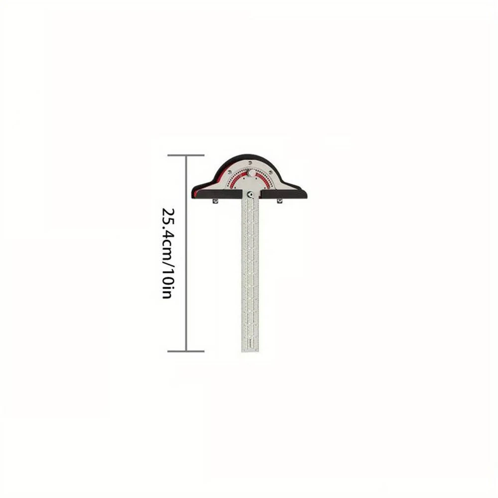 (image for) 1PCS Woodworking Edge Ruler Protractor Angle Detector Vernier Caliper Measuring Tool Woodworking Tools 10inch/15inch/20inch