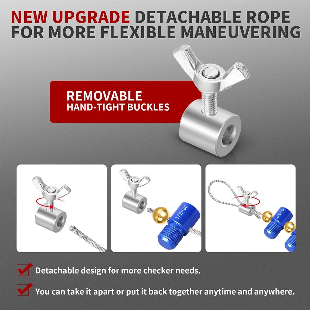 (image for) 26PCS Nut and Bolt Thread Checker Detachable Nut and Bolt Size Gauge Thread Gauge Suitable for Detecting Fixed Bolts or Threaded Holes in Enclosed Areas