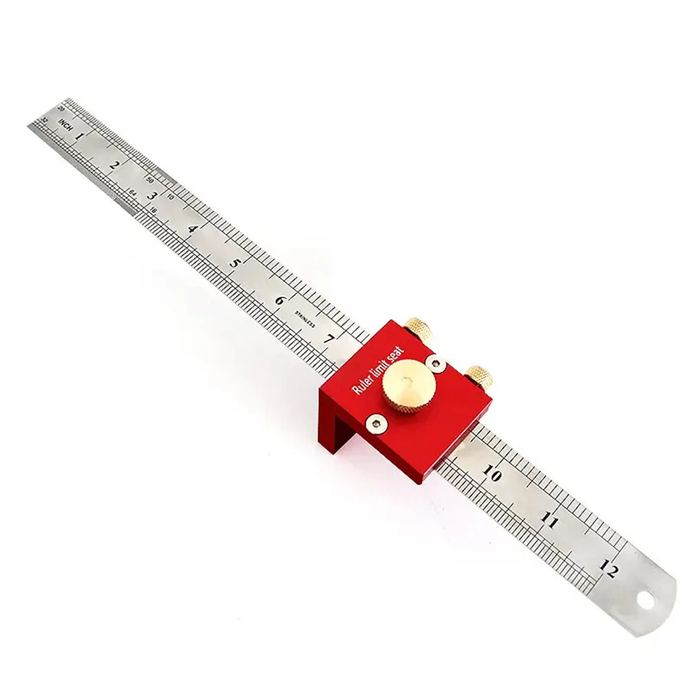 (image for) 30cm Scribing Ruler with 90 Degrees Scale High Precision Measuring and Marking Gauge Woodworking Essential Tools Sturdy and Durable Great for DIY Projects