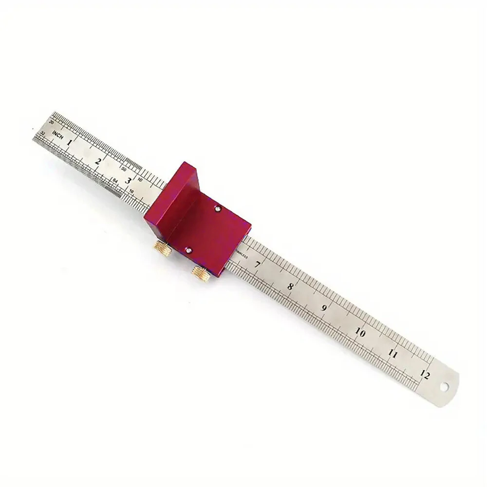 (image for) 30cm Scribing Ruler with 90 Degrees Scale High Precision Measuring and Marking Gauge Woodworking Essential Tools Sturdy and Durable Great for DIY Projects