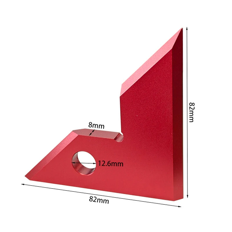 (image for) 45/90 Degree Square Multifunctional Carpenter's Angle Measurement Tool High Precision Woodworking Tool Ideal for Precision Sawing Blade Installation