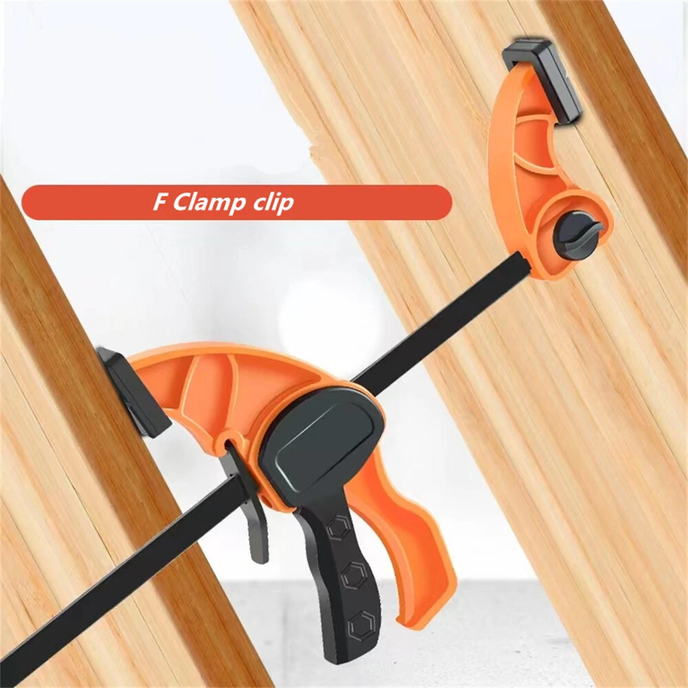 (image for) 6 Inch Quick Lock F Clamp Clip Heavy Duty Wood Working Work Bar Clamps Clip Kit Woodworking Reverse Clamp