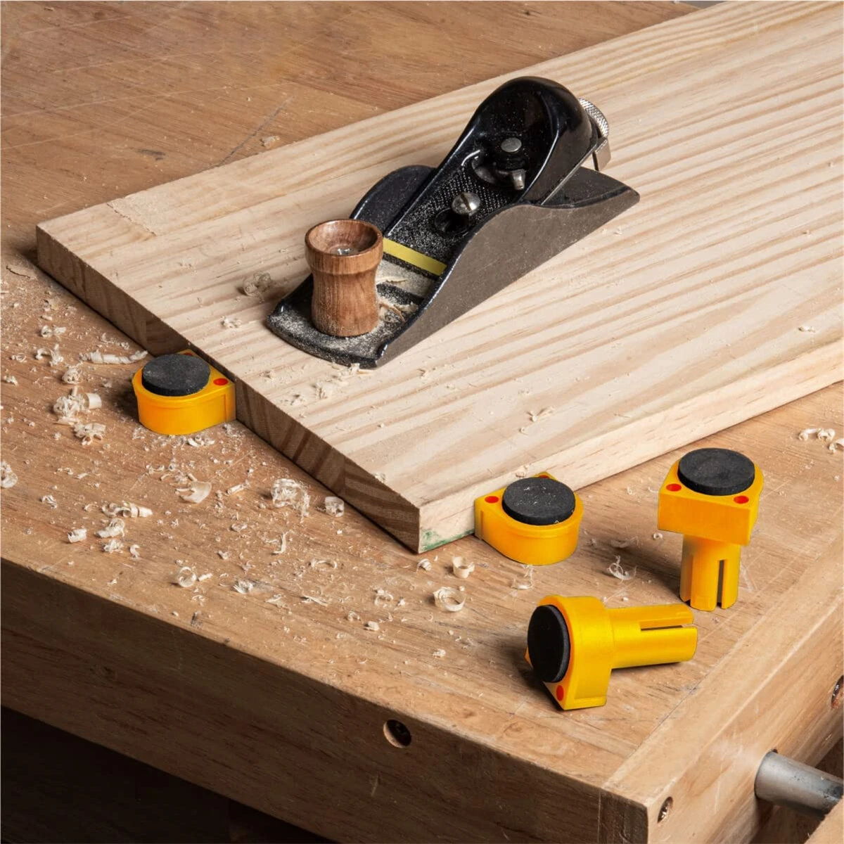 (image for) 8PCS Workbench Peg Brake Stops Clamp 19mm 20mm EVA Rubber Bench Dog Woodworking tool for Workbench Holes Anti-Slip