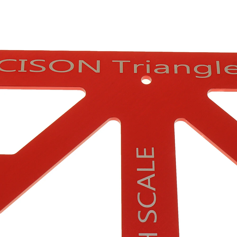 (image for) 90/45 Degree Aluminum Alloy Multi-function Woodworking Triangle Ruler Inch Precision Triangle Ruler
