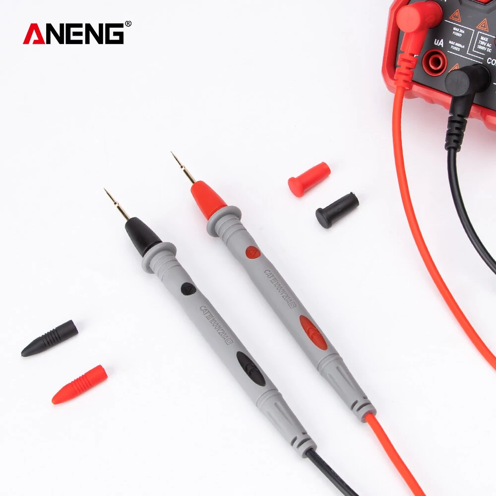 (image for) ANENG PT1031 20A 1000V Slicon Rubber Delay Wire Gold Plated Sharp Probe Needles Digital Multi Meter Test Lead