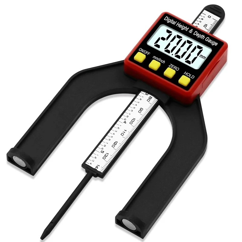 (image for) Digital Depth Gauge LCD Height Gauges Calipers With Magnetic Feet For Router Tables Woodworking Measuring Tools