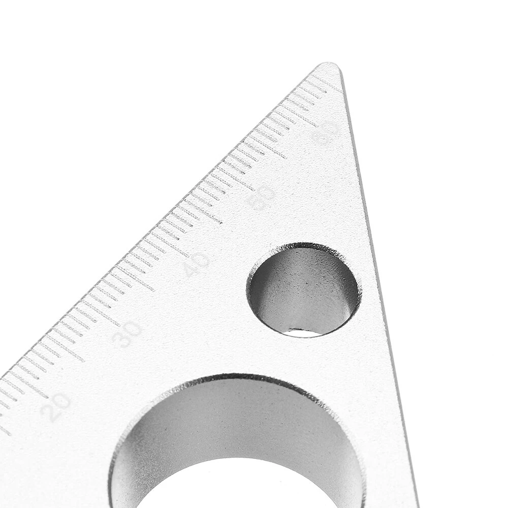 (image for) Drillpro 90 Degrees Aluminum Alloy Height Ruler Metric Inch Woodworking Triangular Ruler