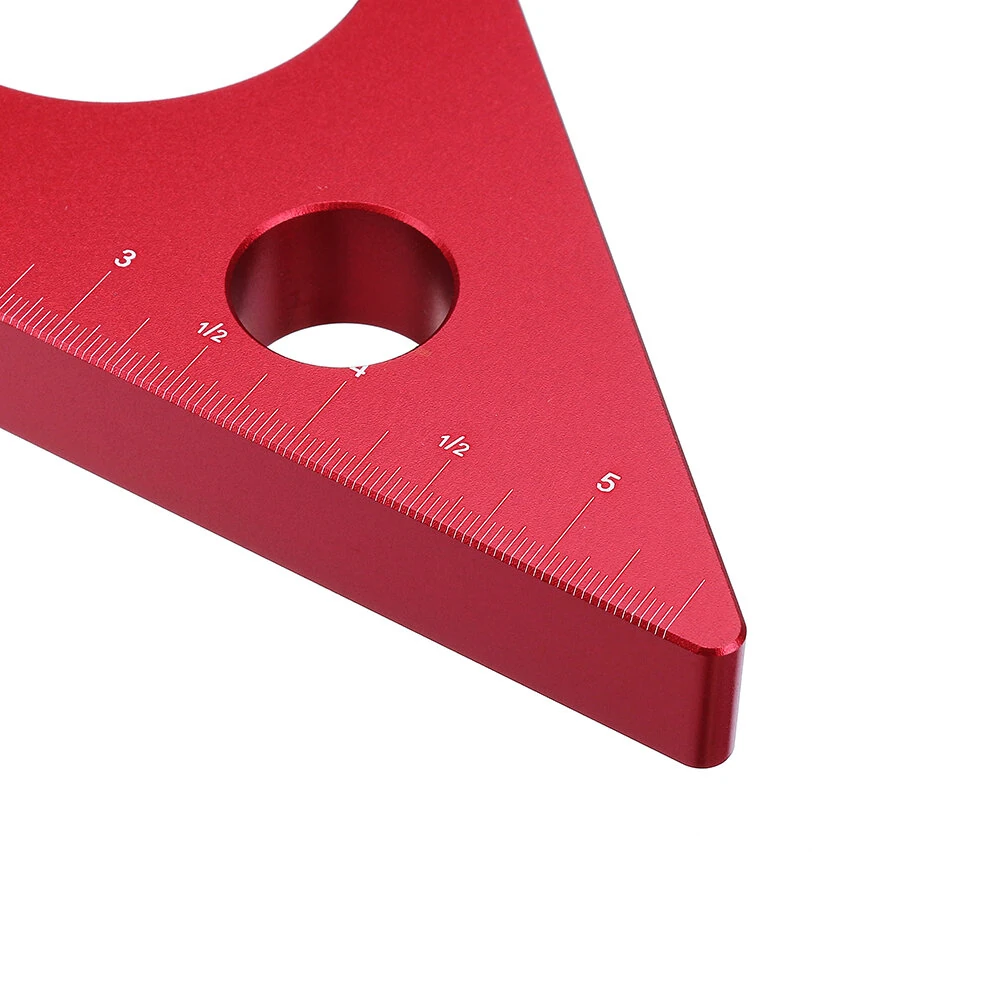 (image for) Drillpro 90 Degrees Aluminum Alloy Height Ruler Metric Inch Woodworking Triangular Ruler