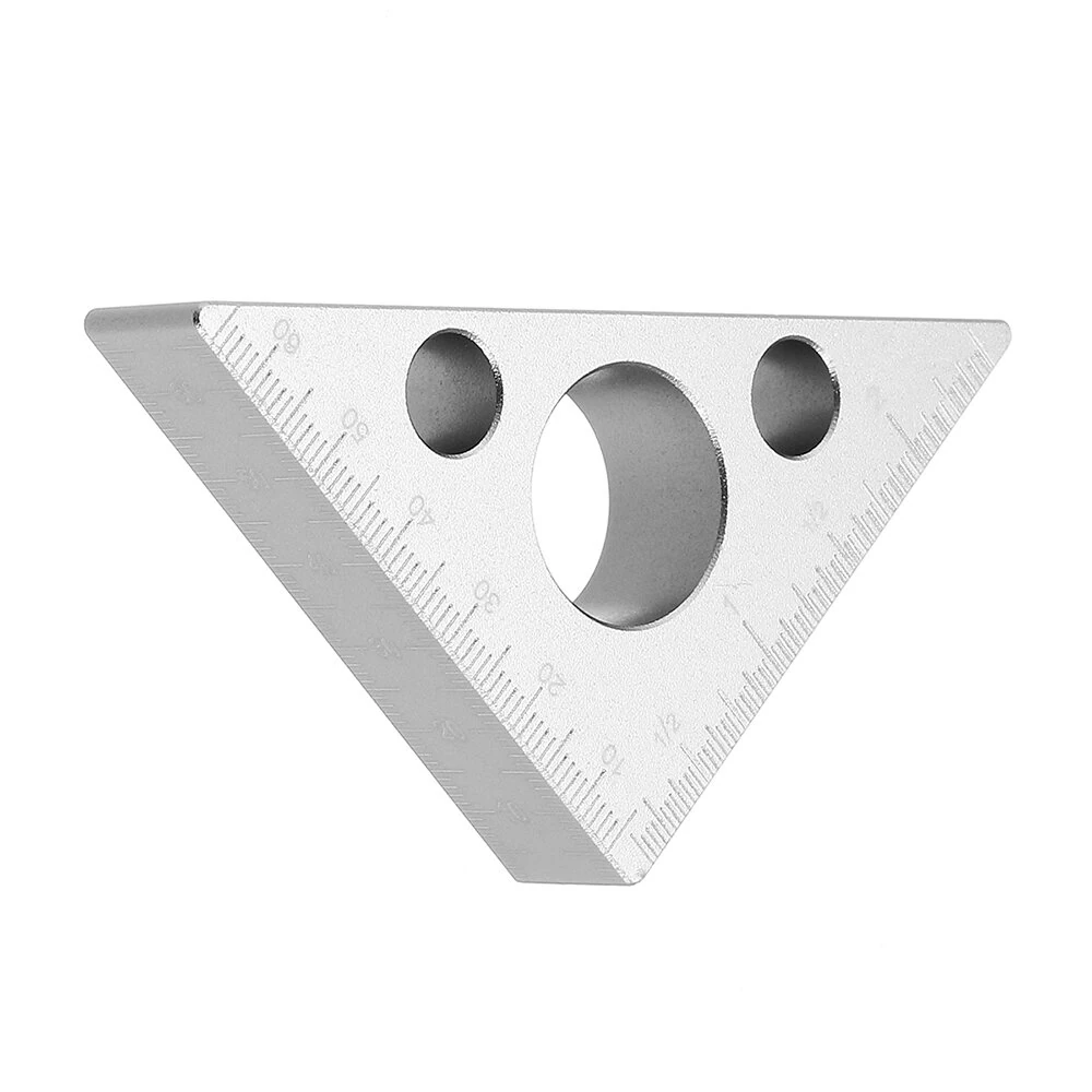 (image for) Drillpro 90 Degrees Aluminum Alloy Height Ruler Metric Inch Woodworking Triangular Ruler