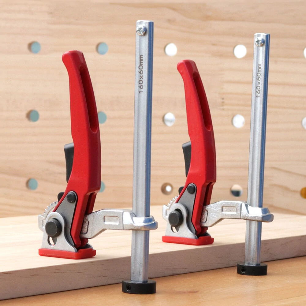 (image for) ENJOYWOOD 16mm/19mm/20mm/28mm MFT Table Workbench Quick Ratchet Bench Dog Hold Down Clamp Clip for 16mm/19mm/20mm/28mm Dog Holes