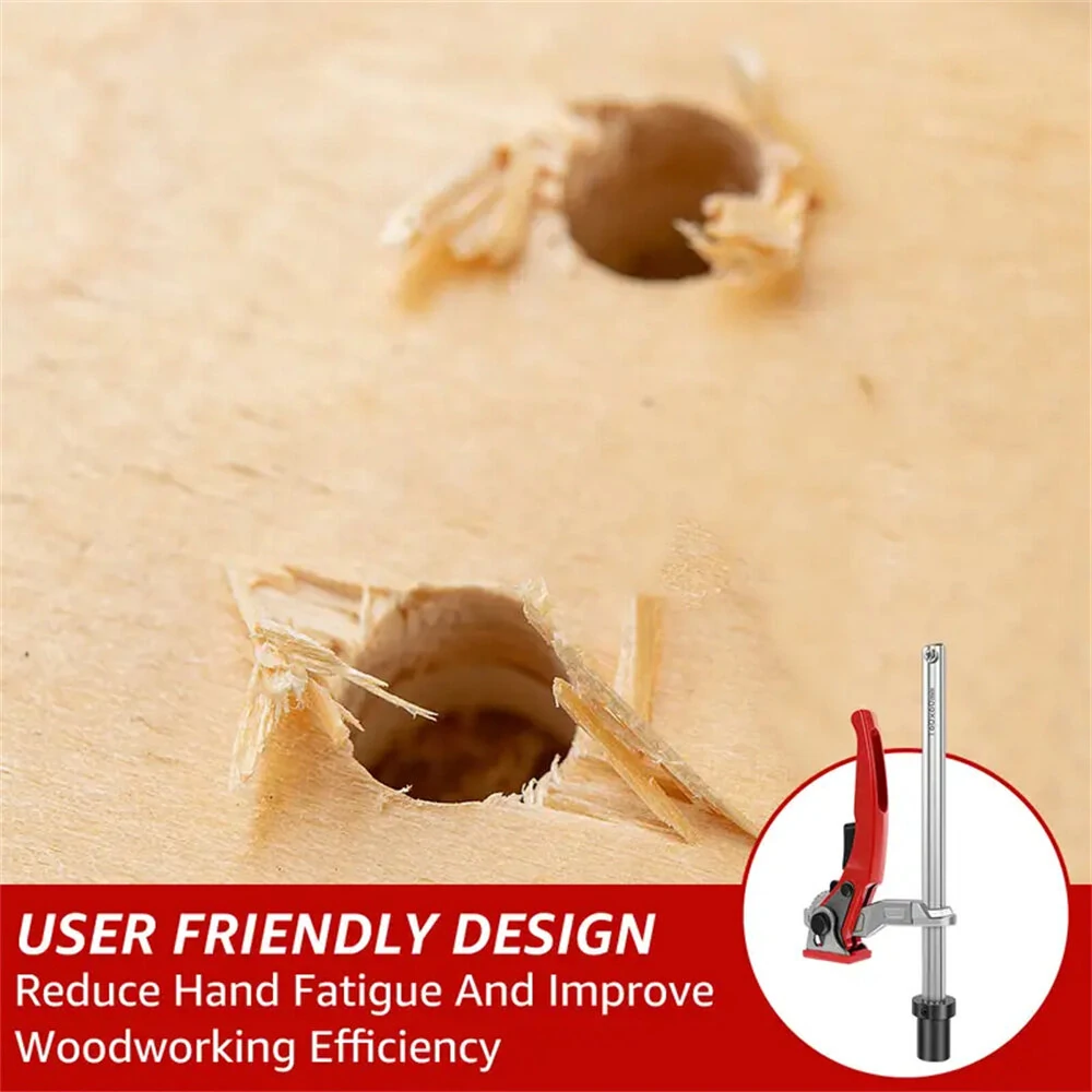 (image for) ENJOYWOOD 16mm/19mm/20mm/28mm MFT Table Workbench Quick Ratchet Bench Dog Hold Down Clamp Clip for 16mm/19mm/20mm/28mm Dog Holes