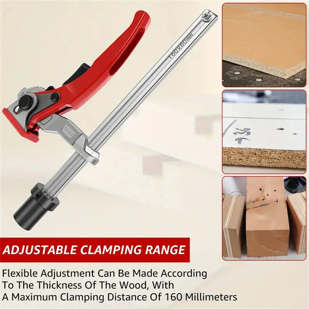 (image for) ENJOYWOOD 16mm/19mm/20mm/28mm MFT Table Workbench Quick Ratchet Bench Dog Hold Down Clamp Clip for 16mm/19mm/20mm/28mm Dog Holes