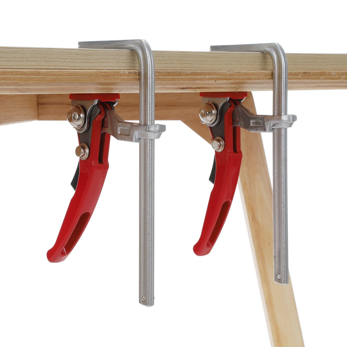 (image for) ENJOYWOOD 2PCS/4PCS Alloy Steel Upgrade Quick Ratchet Track Saw Guide Rail Clamp MFT Clamp for MFT Table and Guide Rail System Woodworking Clamp