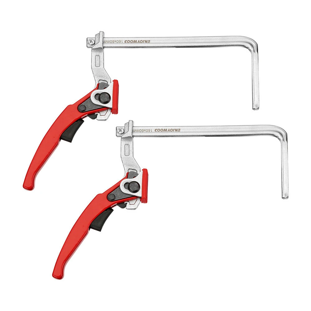 (image for) ENJOYWOOD 2PCS/4PCS Alloy Steel Upgrade Quick Ratchet Track Saw Guide Rail Clamp MFT Clamp for MFT Table and Guide Rail System Woodworking Clamp