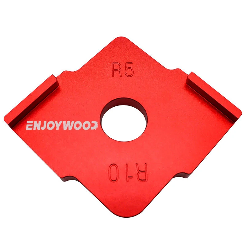 (image for) ENJOYWOOD 3PCS Aluminum Router Corner Jig Set R5-R30 6 in 1 Precision Woodworking Corner Templates Enduring and Easy to Use