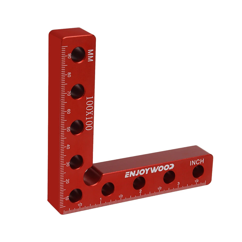 (image for) ENJOYWOOD 6PCS Woodworking Upgrade Right Angle Positioning Clamp Precision 90 Degree Clamping Square L-Shaped Auxiliary Fixture Splicing Board Carpenter Square Ruler Woodworking Tool