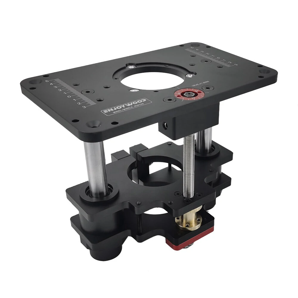 (image for) ENJOYWOOD GD7 PRO Router Lift for 65mm/69mm Wood Router for Router Table Set Up Lift with Router Plate Precision Woodworking