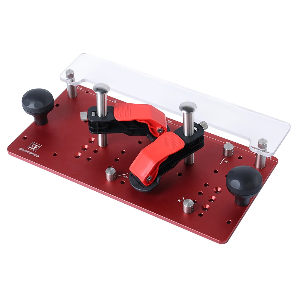 (image for) ENJOYWOOD Hooked On Wood Precision Router Table Rail Coping Sled Woodworking Professional Rail Guide Safety Coping Sled for Cabinet Door Joints / Drawer Fronts