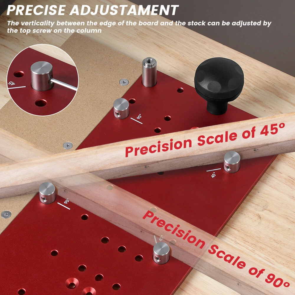 (image for) ENJOYWOOD Hooked On Wood Precision Router Table Rail Coping Sled Woodworking Professional Rail Guide Safety Coping Sled for Cabinet Door Joints / Drawer Fronts