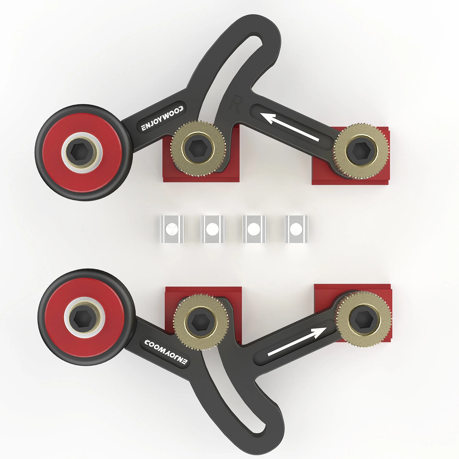 (image for) ENJOYWOOD One Way Bearing Roller Feeder Clear Cut Precision Stock Guides Featherboards Safety Feeding for Table Saw Router Table