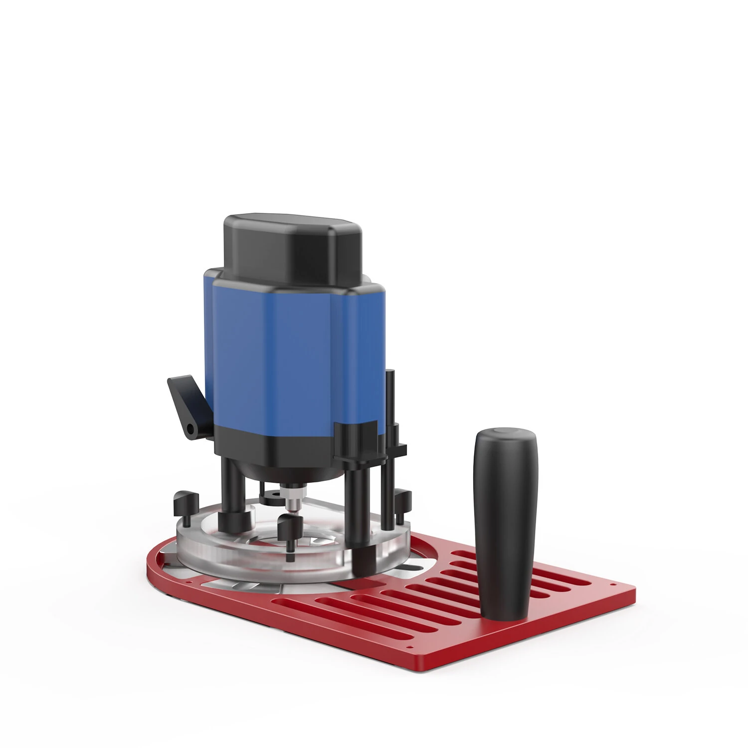 (image for) ENJOYWOOD Trimming Router Base Trimming Machine Workbench Base Adjustable Slider Aluminum Alloy 65mm to 132mm Compatibility