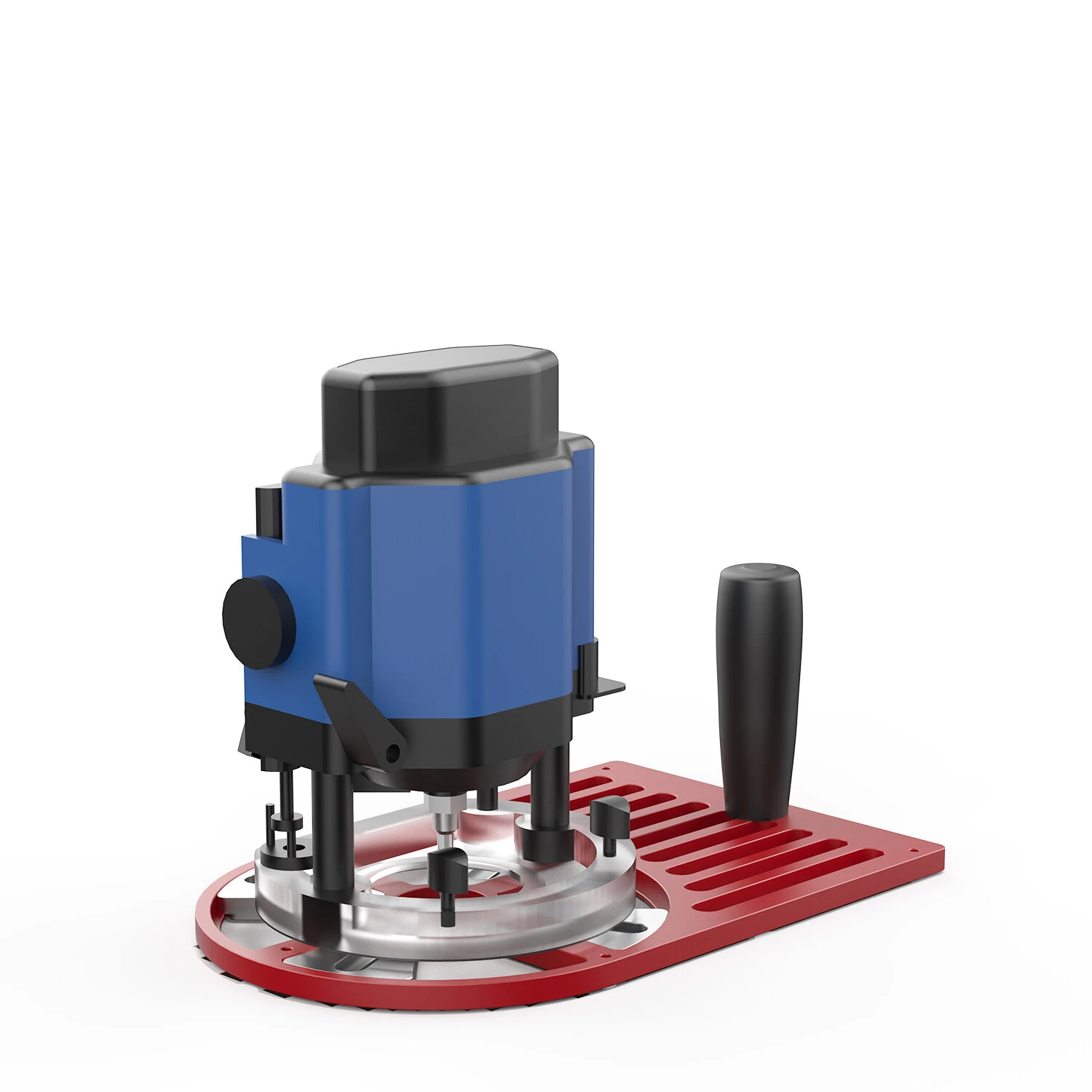 (image for) ENJOYWOOD Trimming Router Base Trimming Machine Workbench Base Adjustable Slider Aluminum Alloy 65mm to 132mm Compatibility