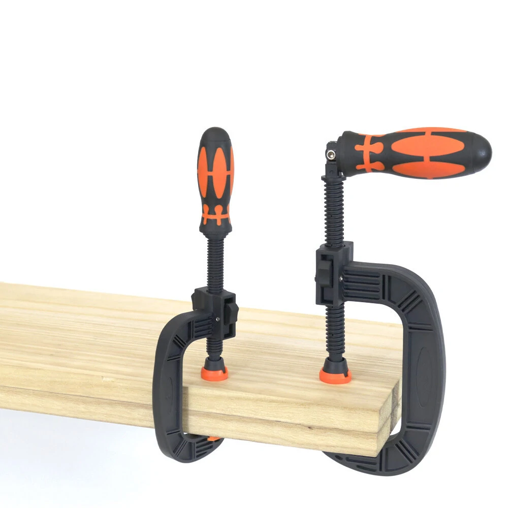 (image for) Heavy-Duty G-clamp C-Shaped Clip Swivel Jaw Pad Design and Easy Adjustment Feature for Optimal Clamping and Comfortable Handling