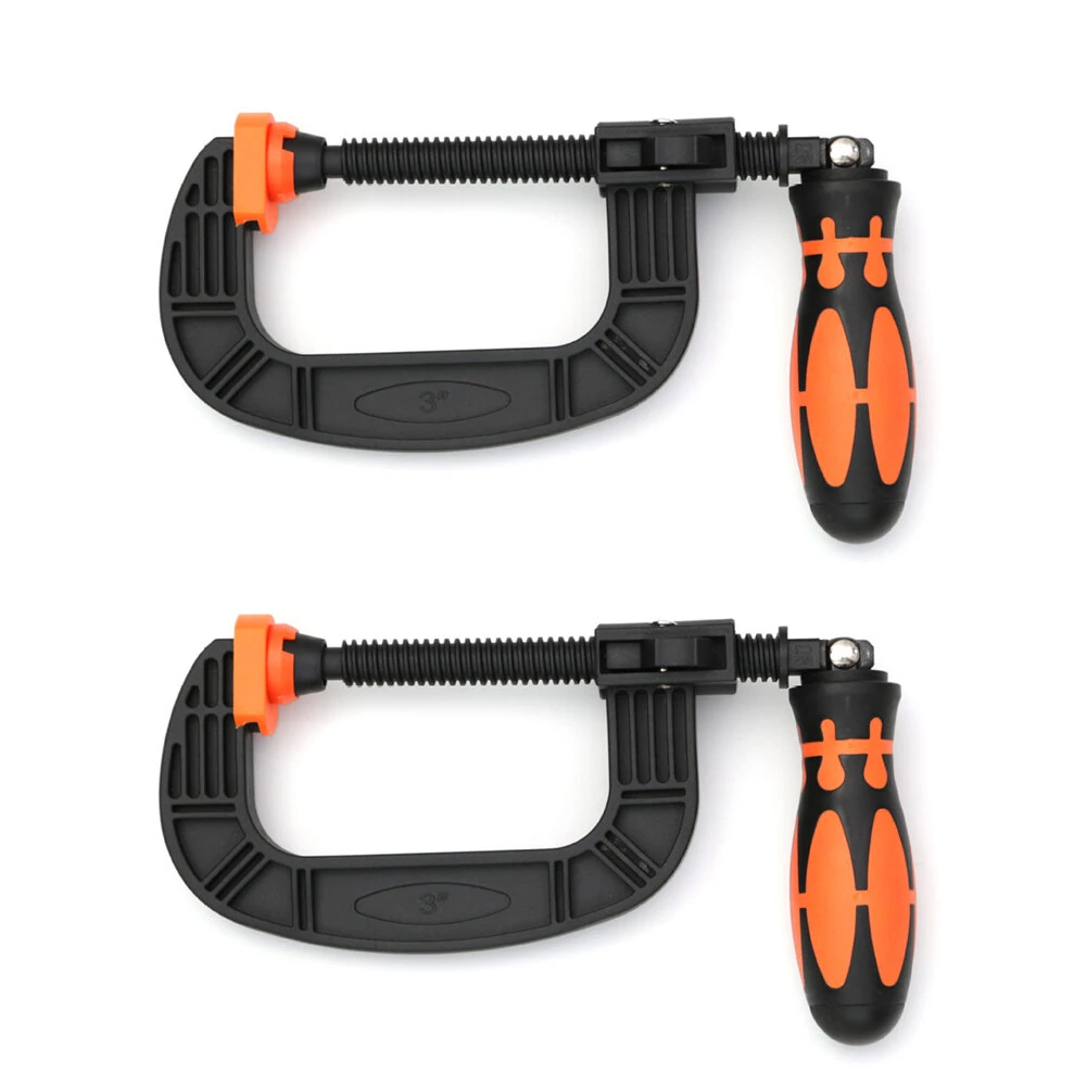 (image for) Heavy-Duty G-clamp C-Shaped Clip Swivel Jaw Pad Design and Easy Adjustment Feature for Optimal Clamping and Comfortable Handling