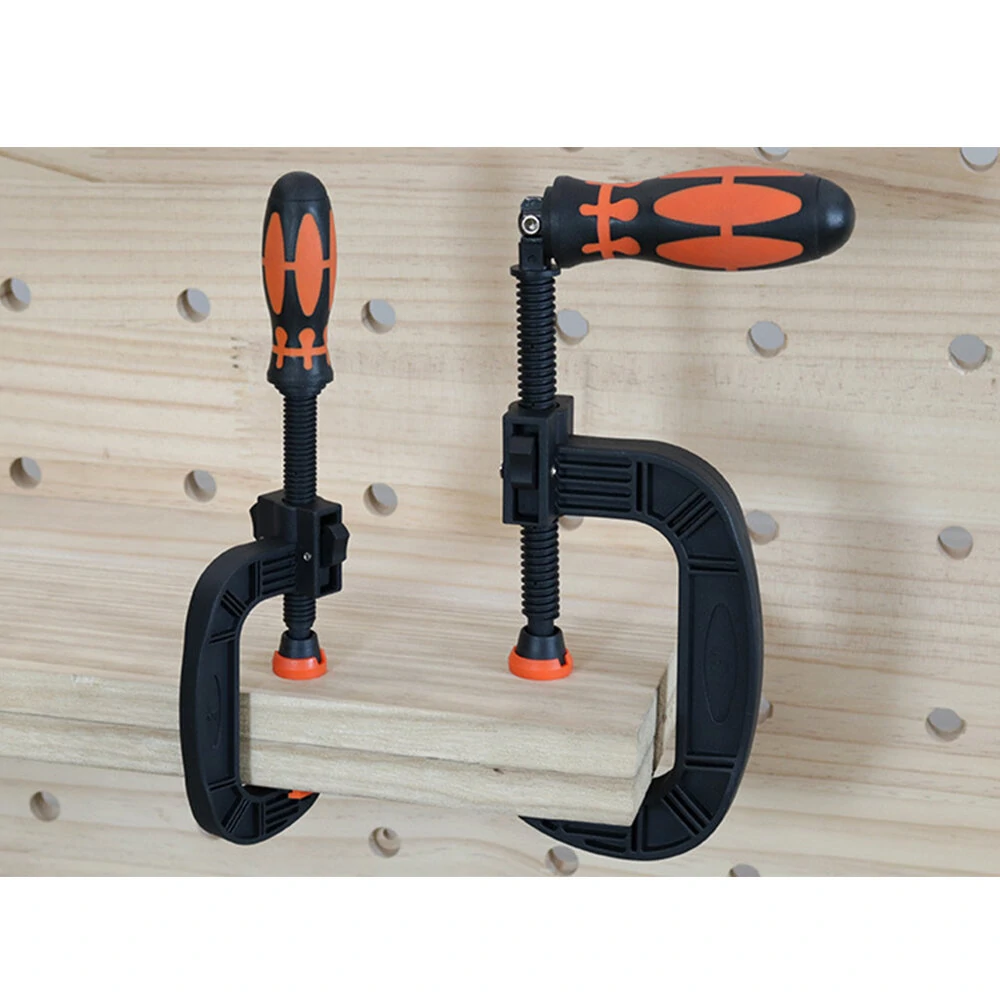 (image for) Heavy-Duty G-clamp C-Shaped Clip Swivel Jaw Pad Design and Easy Adjustment Feature for Optimal Clamping and Comfortable Handling