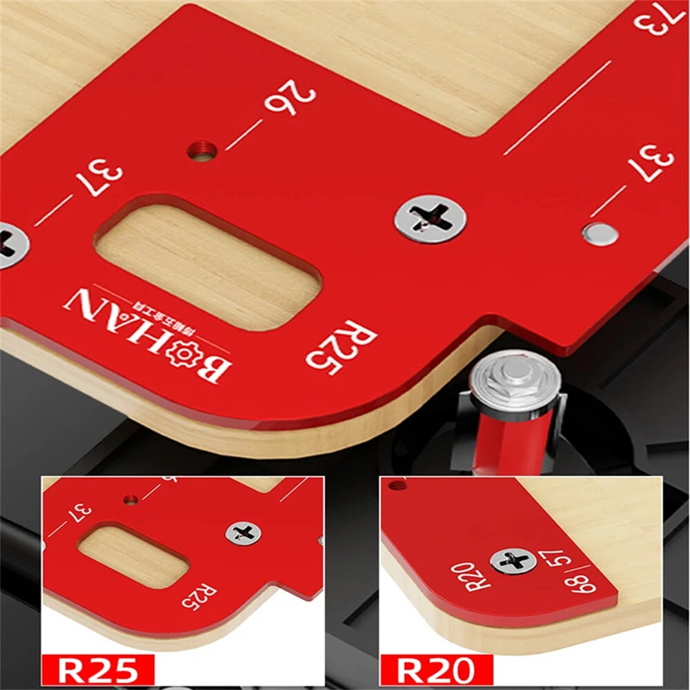 (image for) Invisible Embedded Handle Slotting Template Aluminum Alloy Precise Slot Positioning Wardrobe Kitchen Cabinet Door Positioning Tool High-Quality Design Easy to Use