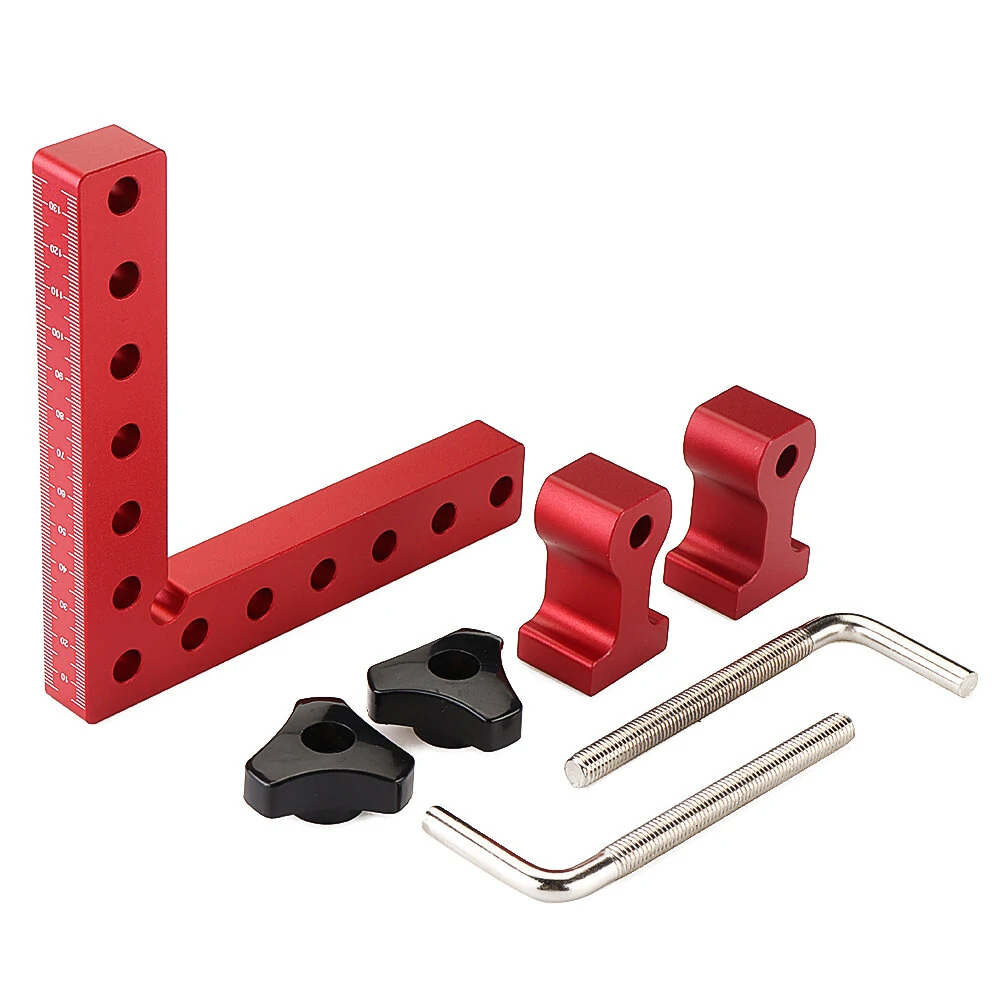 (image for) VEIKO 2 Set Woodworking Precision Clamping Square L-Shaped Auxiliary Fixture Splicing Board Carpenter Square Ruler Woodworking Tool