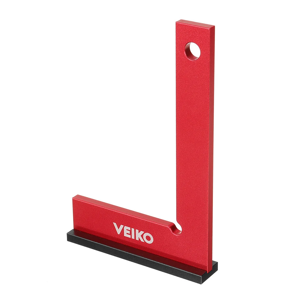 (image for) VEIKO Aluminum Alloy 150X100MM Square Ruler 90 Degree Right Angle Ruler With Solid Wide Base Check Tool Verticality Accurately