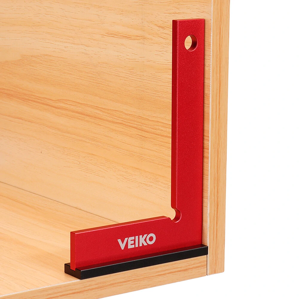 (image for) VEIKO Aluminum Alloy 150X100MM Square Ruler 90 Degree Right Angle Ruler With Solid Wide Base Check Tool Verticality Accurately