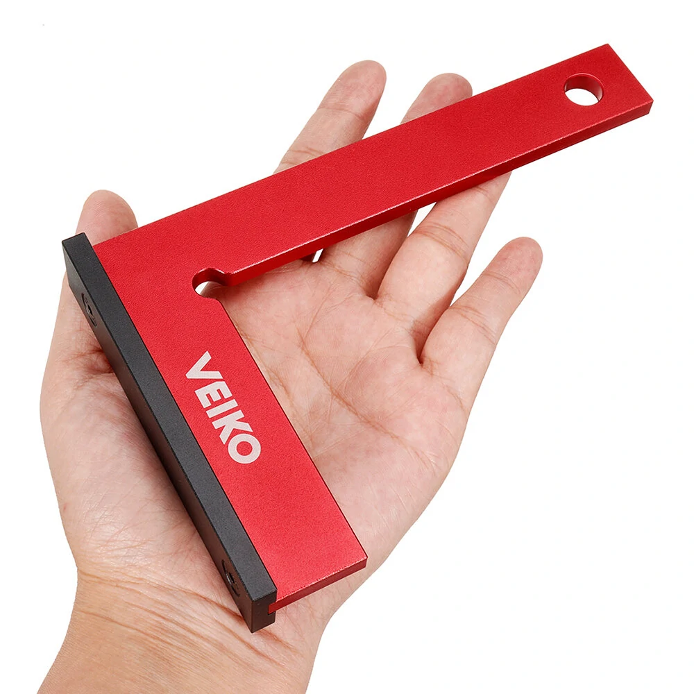 (image for) VEIKO Aluminum Alloy 150X100MM Square Ruler 90 Degree Right Angle Ruler With Solid Wide Base Check Tool Verticality Accurately